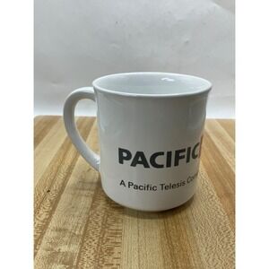Vintage Pacific Bell Ceramic Coffee Mug A‎ Pacific Telesis Company White